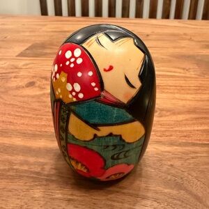 Colorful Wooden Kokeshi Doll Figurine